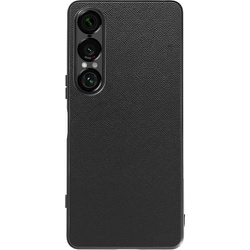 Xperia 1 VII 用 PUレザースマホケース/ストラップホール付き ブラック WORK24XP-BK-SXP1V7