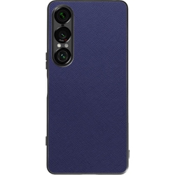 Xperia 1 VII 用 PUレザースマホケース/ストラップホール付き ネイビー WORK24XP-NY-SXP1V7