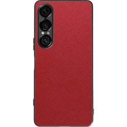 Xperia 1 VII 用 PUレザースマホケース/ストラップホール付き レッド WORK24XP-RD-SXP1V7