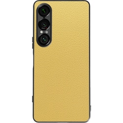 Xperia 1 VII 用 本革スマホケース/ストラップホール付き ジャスミンイエロー WORK25XP-YL-SXP1V7
