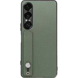 Xperia 1 VII 用 本革スマホケース/ホールドベルト付き ダルグリーン WORK26XP-DG-SXP1V7