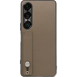 Xperia 1 VII 用 本革スマホケース/ホールドベルト付き グレージュ WORK26XP-GB-SXP1V7