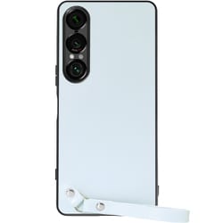 Xperia 1 VII 用 本革スマホケース/ストラップ＆ストラップホール付き シャーベットブルー WORK33XP-BU-SXP1V7