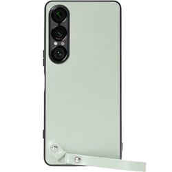Xperia 1 VII 用 本革スマホケース/ストラップ＆ストラップホール付き アイスグリーン WORK33XP-GN-SXP1V7