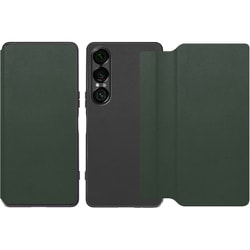 Xperia 1 VII 用 PUレザースマホケース/ストラップホール＆カードポケット付き エバーグリーン WORK38XP-EG-SXP1V7