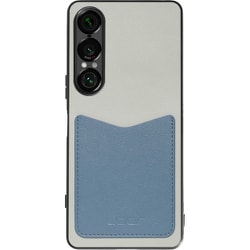 Xperia 1 VII 用 PUレザースマホケース/ストラップホール＆カードポケット付き グレーブルー WORK49XP-GYBU-SXP1V7
