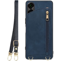 Xperia 1 VII 用 背面型スマホショルダーケース/ロングストラップ＆カードポケット付き クラシックブルー WORK54XP-BU-SXP1V7