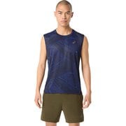 GRAPHIC SLEEVELESS TOP メンズ ランニングウェア シャツ トゥルーブルー×パフォーマンスブラック（400） Lサイズ 2011D393