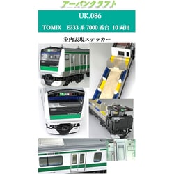 UK086 Nゲージ 室内表現ステッカー E233系7000番台 10両用 T社用 [鉄道模型用品]