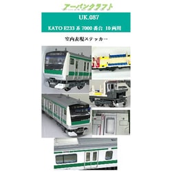 UK087 Nゲージ 室内表現ステッカー E233系7000番台 10両用 K社用 [鉄道模型用品]