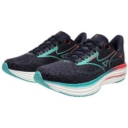ウェーブライダー29 メンズ ランニングシューズ ダークネイビー×ブルー×ピンク（01） 27.5cm J1GC2503