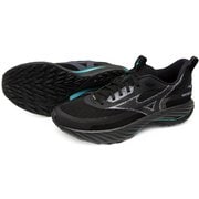 ウェーブライダーGTX3 ユニセックス ランニングシューズ ブラック×ライトパープル×ブルー(01) 25.5cm J1GC2577