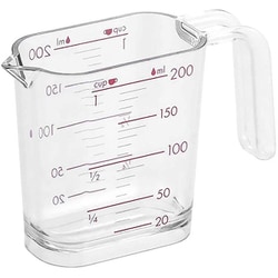 ジー・クック 計量カップ 200ml （シルバーローズ） 食洗機対応 日本製 GC-260