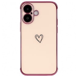 iPhone 16用 キラリンハートケース ピンク 1716-16-PINK