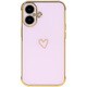 iPhone 16用 キラリンハートケース パープル 1716-16-PURPLE