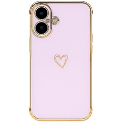 iPhone 16用 キラリンハートケース パープル 1716-16-PURPLE