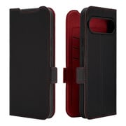 Google Pixel 10 Pro XL用 手帳型ケース 薄型 カード入れ スタンド機能 衝撃吸収 シンプル サイドマグネット BK RD 9154P10PXLBSMBKR