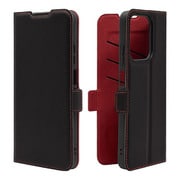 OPPO A5x用 手帳型ケース 薄型 カード入れ スタンド機能 衝撃吸収 シンプル サイドマグネット BK RD 9223OA5XBSMBKR