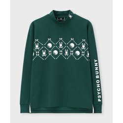 GF647 DGR M 25F_MOC/LS/フロントパネル/BALL [ゴルフウェア メンズ 長袖モックシャツ]