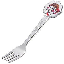 ステンレス子供ダイカットフォーク ペコちゃん おかし DFS1C
