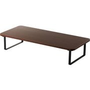 モニター台 卓上 木目調 幅59cm 高さ12cm モニタースタンド キーボード収納 省スペース 姿勢改善 耐荷重10kg ウォールナット PCA-DPSW5912WN