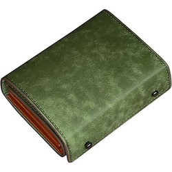 二つ折り財布 緑青色