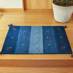 ギャッベマット Dシリーズ GABBEH D20 BL 45X75