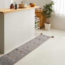 ギャッベ キッチンマット ヌメロ GABBEH 40x240 GY