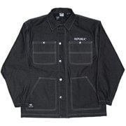 ハンティングコートジャケット メンズ スノージャケット Blk Denim Lサイズ 0401071