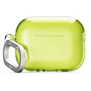 AirPods Pro 3用 ケース クリア 耐衝撃 落下防止 カラビナ付 ワイヤレス充電対応 CLEAR HANG CASE ネオンイエロー EL_A3PCSTPHZ_NY