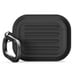 AirPods Pro 3用 ケース 耐衝撃 落下防止 カラビナ付 ワイヤレス充電対応 頑丈ケース ARMOR HANG CASE ブラック EL_A3PCSSCAG_BK