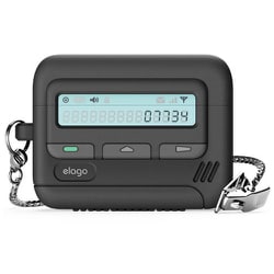 AirPods Pro 3用 ケース 耐衝撃 落下防止 ストラップ チェーン付 シリコンカバー ワイヤレス充電対応 PAGER CASE ブラック EL_A3PCSSCPJ_BK