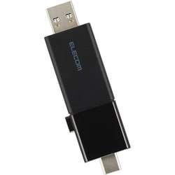USBメモリ 32GB USB3.2 Gen1 USB Type-C/USB-A 両対応 スライド式 セキュリティソフト使用可 ブラック MF-WSAU3032GBK