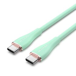 USB Type-C to C ケーブル USB2.0 PD100W シリコン素材 1m Light Green TA-8708