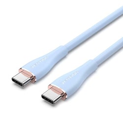 USB Type-C to C ケーブル USB2.0 PD100W シリコン素材 1m Light Blue TA-8739