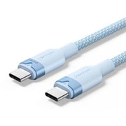 USB Type-C to C ケーブル USB2.0 最大240W 高耐久ナイロン 1m Blue TR-1337