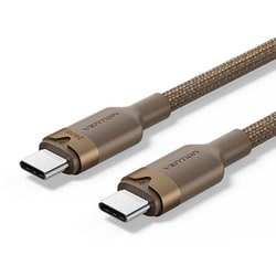 USB Type-C to C ケーブル USB2.0 最大240W 高耐久ナイロン 1m Gold TR-1368