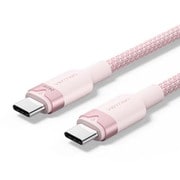 USB Type-C to C ケーブル USB2.0 最大240W 高耐久ナイロン 2m Pink TR-1382