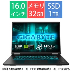 ゲーミングノートパソコン/GAMING A16/16型/Ryzen 7 260/GeForce RTX 5060/メモリ 32GB/SSD 1TB/Windows 11 Home/ブラックスチール GAMING A16 3WHK3JP864SH