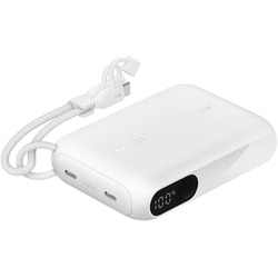 モバイルバッテリー 10000mAh with Display PD20W USB-C×2 ホワイト BPB027FQWH