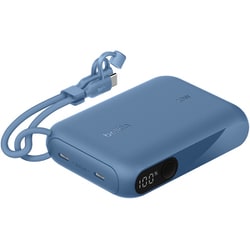 モバイルバッテリー 10000mAh with Display PD20W USB-C×2 ブルー BPB027FQBL