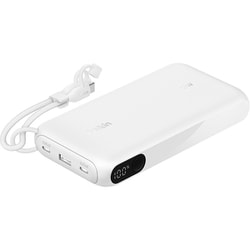 モバイルバッテリー 20000mAh with Display PD20W USB-C×2/USB-A×1 ホワイト BPB028FQWH