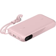 モバイルバッテリー 20000mAh with Display PD20W USB-C×2/USB-A×1 ピンク BPB028FQPK