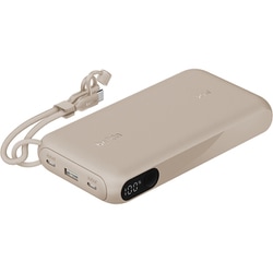モバイルバッテリー 20000mAh with Display PD20W USB-C×2/USB-A×1 サンド BPB028FQSD