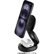 Qi2 2-in-1 ワイヤレス充電スタンド 15W ブラック WIZ035DQBK