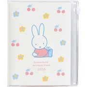 2026年 MIFFY (ミッフィー) 家計簿付き手帳 A6週間 花とさくらんぼ 月曜はじまり MF913C