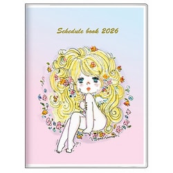 2026年 手帳 月間A6 水森亜土 ピンク S2959100