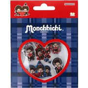 S8813957 [限定 ぷっくりシール モンチッチ 青チェック]