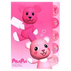 限定 ダイカットクリアファイル5P PostPet モモ＆コモモ S2174448