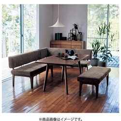 カバーリング ダイニングソファー ダークブラウン×ブラウン タイプ 肘付き（右） 109300602004